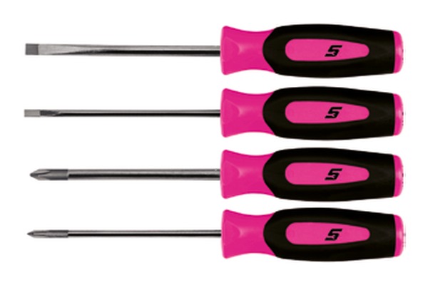 Mini-Schraubendreher-Set mit Instinct Soft-Grip-Griffen, 4-teilig, Electric Pink - SGDX40BEP - Snap-on Werkzeug