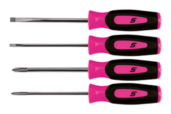 Mini-Schraubendreher-Set mit Instinct Soft-Grip-Griffen, 4-teilig, Electric Pink - SGDX40BEP - Snap-on Werkzeug